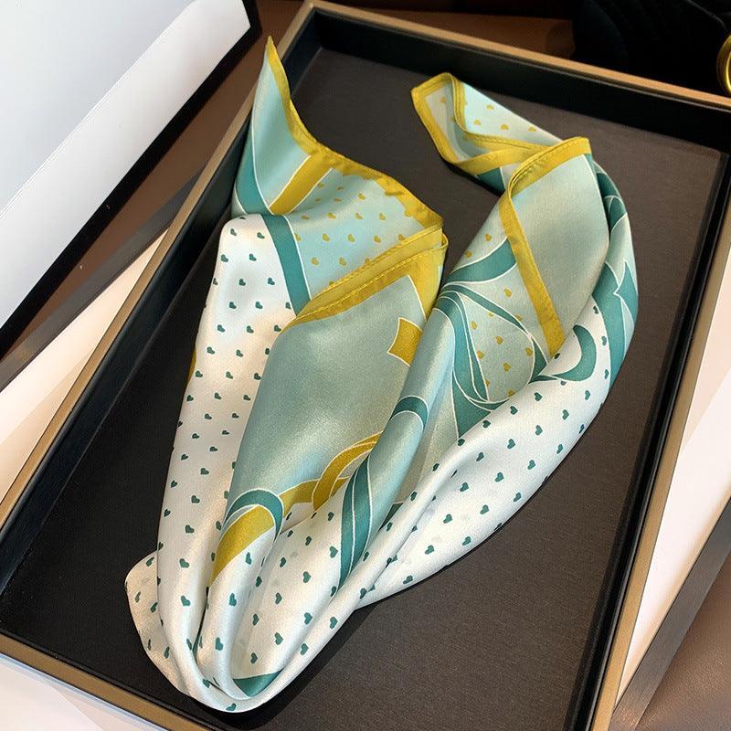 Little Love Chart Pattern print 100% mulberry Silk Scarf/Silk hair scarf/Silk neck scarf/Mother's Day Gifts/Bag Accessory/Gift for her