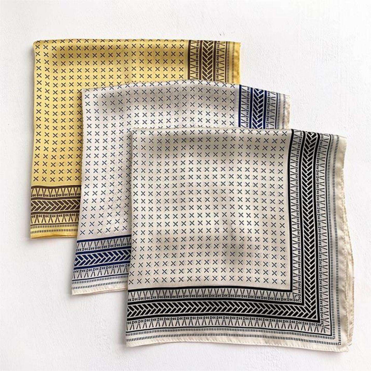 Minimalist Crosshatch 100% mulberry Silk Scarf/Silk head scarf/Silk hair scarf/Silk neck scarf/Mother's Day Gifts/Bag Accessory/Gift for her/For Spring