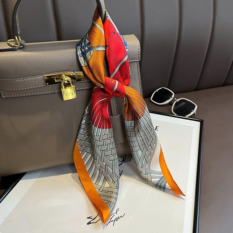 Knitting Horse Pattern 100% mulberry Silk Scarf/Silk head scarf/Silk hair scarf/Silk neck scarf/Mother's Day Gifts/Bag Accessory/Gift for her