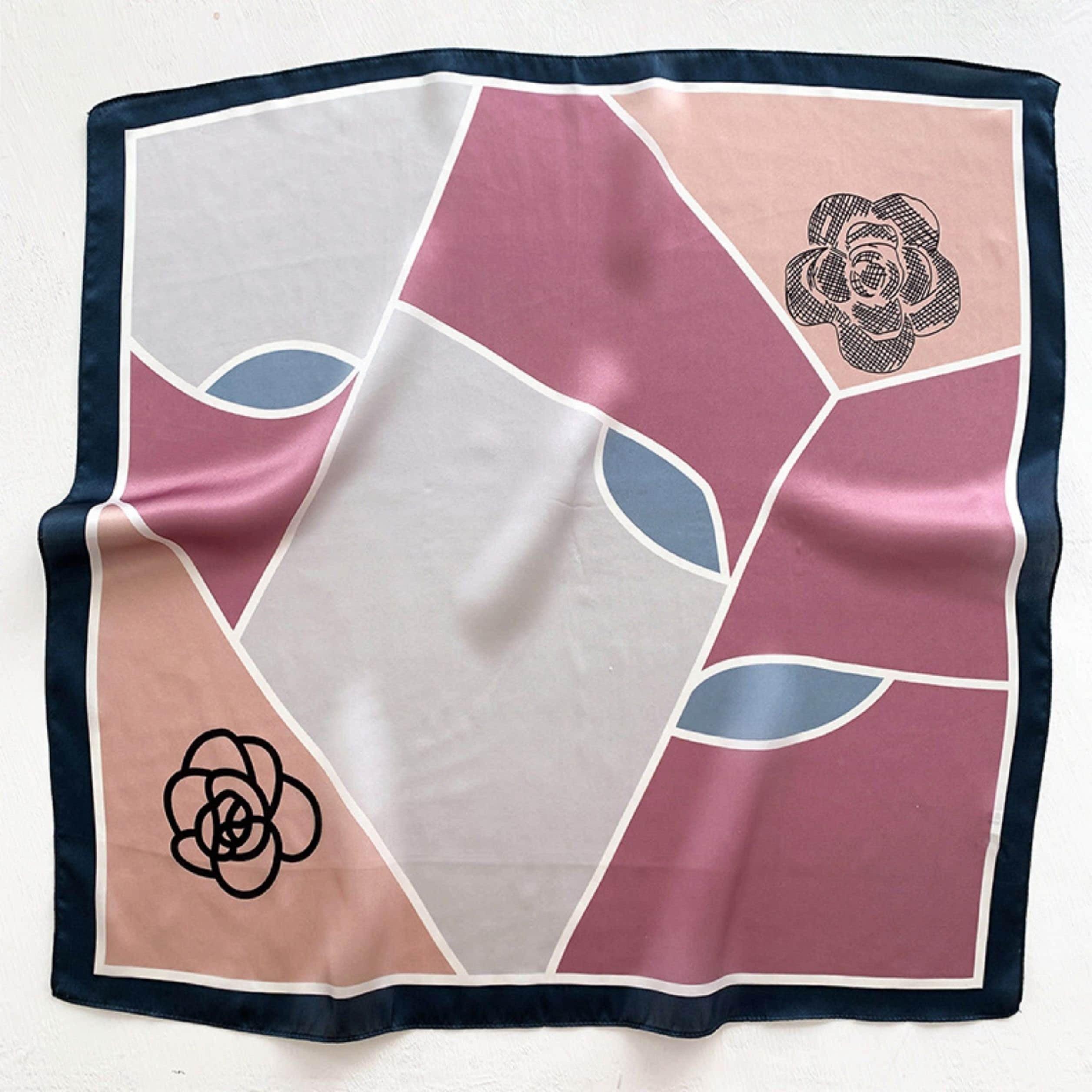 Color contrast 100% mulberry Silk Scarf/Silk head scarf/Silk hair scarf/Silk neck scarf/Mother's Day Gifts/Bag Accessory/Gift for her