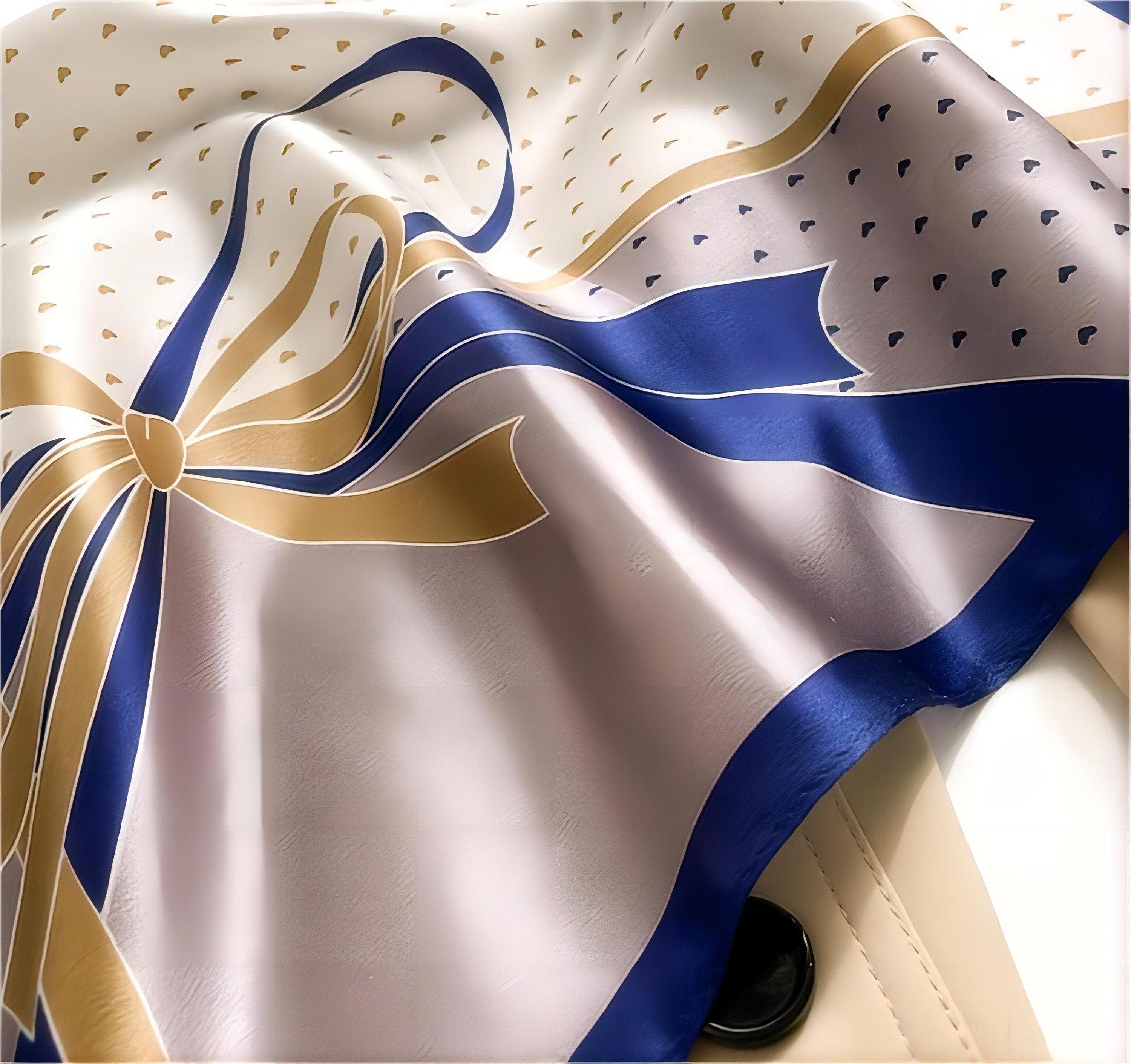 Little Love Chart Pattern print 100% mulberry Silk Scarf/Silk hair scarf/Silk neck scarf/Mother's Day Gifts/Bag Accessory/Gift for her