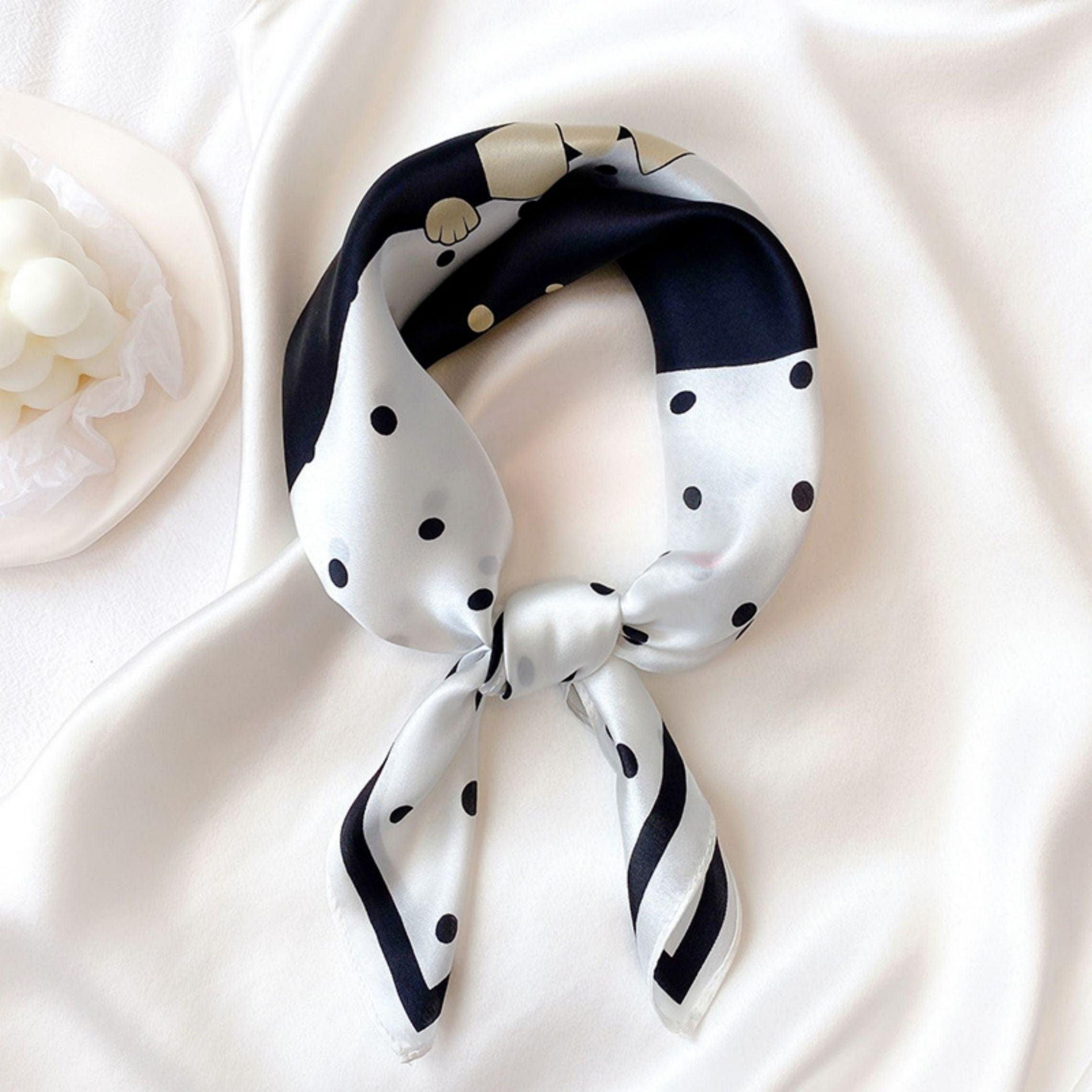 Cute cats 100% Mulberry Silk Scarf/Silk head scarf/Silk hair scarf/Silk neck scarf/Mother's Day Gifts/Bag Accessory/Gift for her