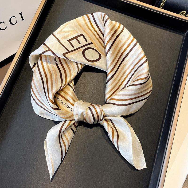 Minimalist Stripe 100% mulberry Silk Scarf/Silk head scarf/Silk hair scarf/Silk neck scarf/Mother's Day Gifts/Bag Accessory/Gift for her