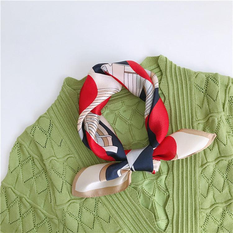 Red polka dot print 100% mulberry Silk Scarf/Silk head scarf/Silk hair scarf/Silk neck scarf/Mother's Day Gifts/Bag Accessory/Gift for her