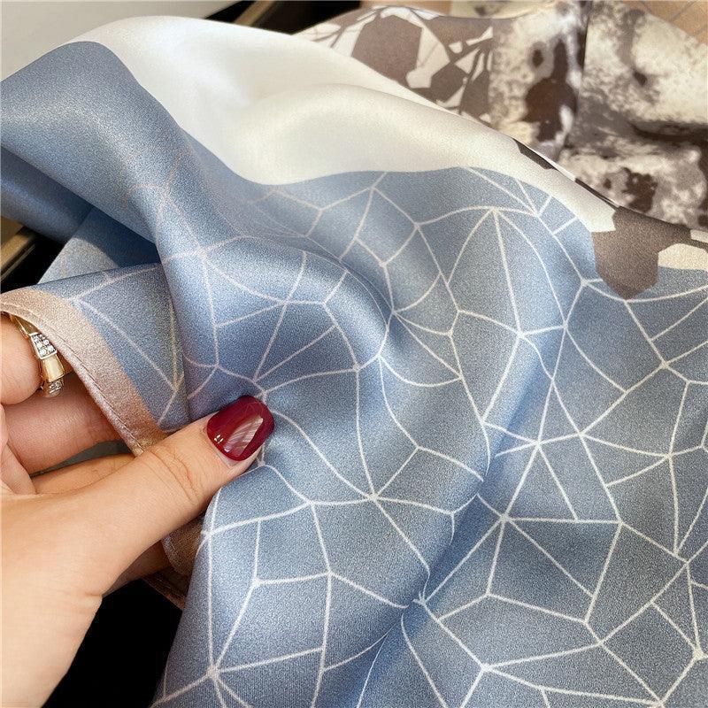 Patchwork Tie-Dye Flower 100% mulberry Silk Scarf/Silk head scarf/Silk hair scarf/Silk neck scarf/Mother's Day Gifts/Bag Accessory/Gift for her