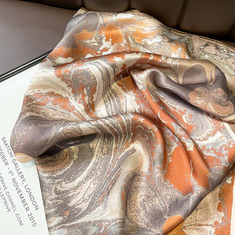 Vintage Sand Color 100% mulberry Silk Scarf/Silk head scarf/Silk hair scarf/Silk neck scarf/Mother's Day Gifts/Bag Accessory/Gift for her
