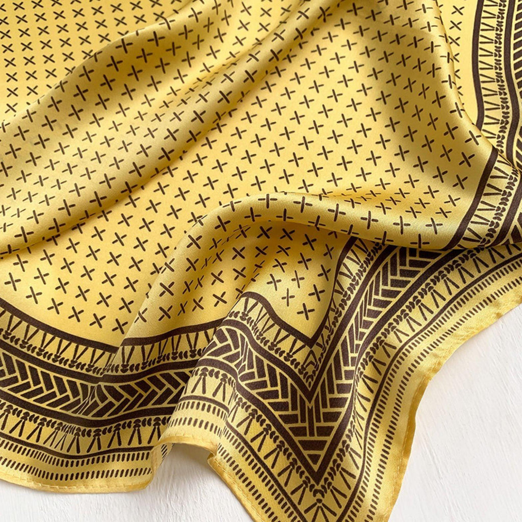 Minimalist Crosshatch 100% mulberry Silk Scarf/Silk head scarf/Silk hair scarf/Silk neck scarf/Mother's Day Gifts/Bag Accessory/Gift for her/For Spring