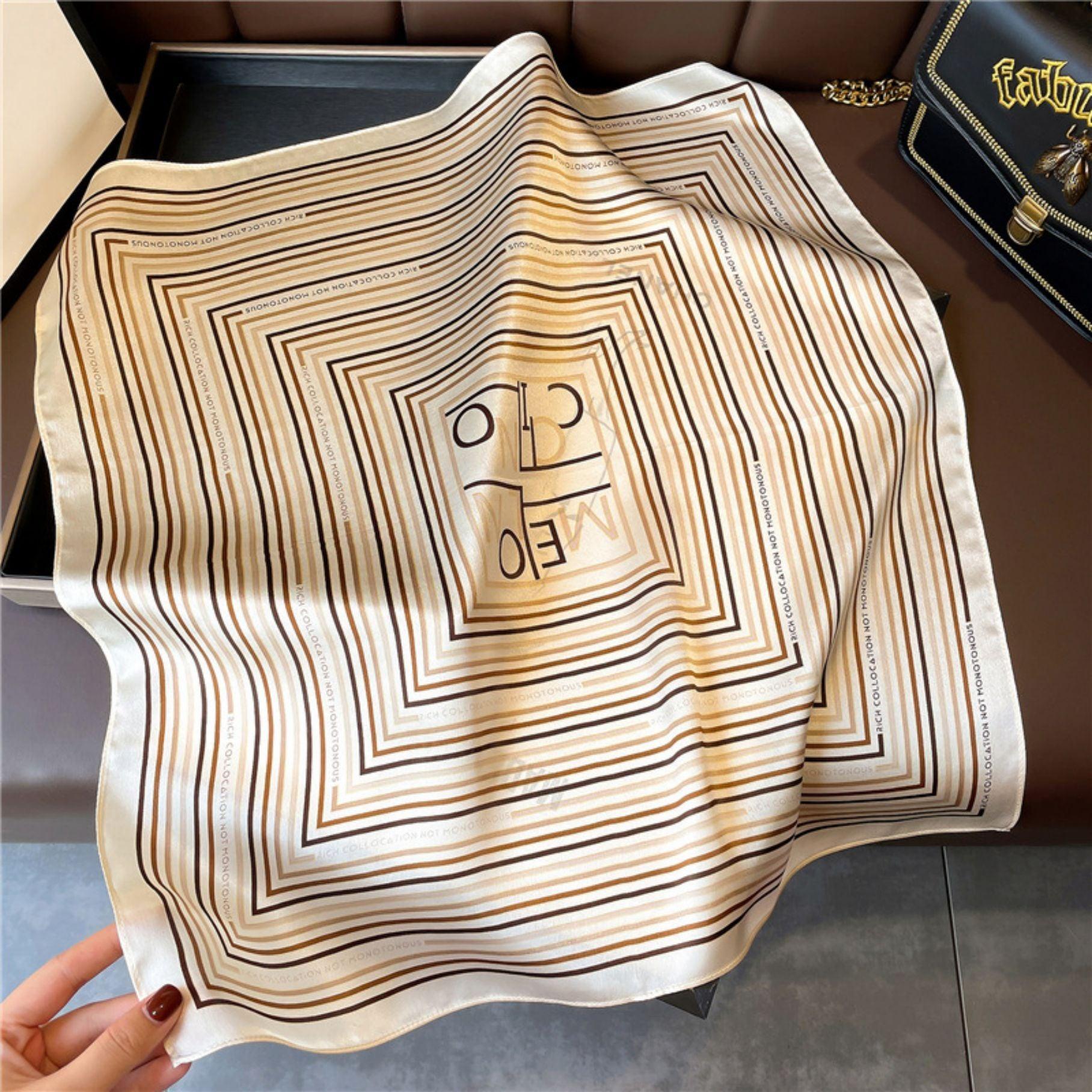 Minimalist Stripe 100% mulberry Silk Scarf/Silk head scarf/Silk hair scarf/Silk neck scarf/Mother's Day Gifts/Bag Accessory/Gift for her