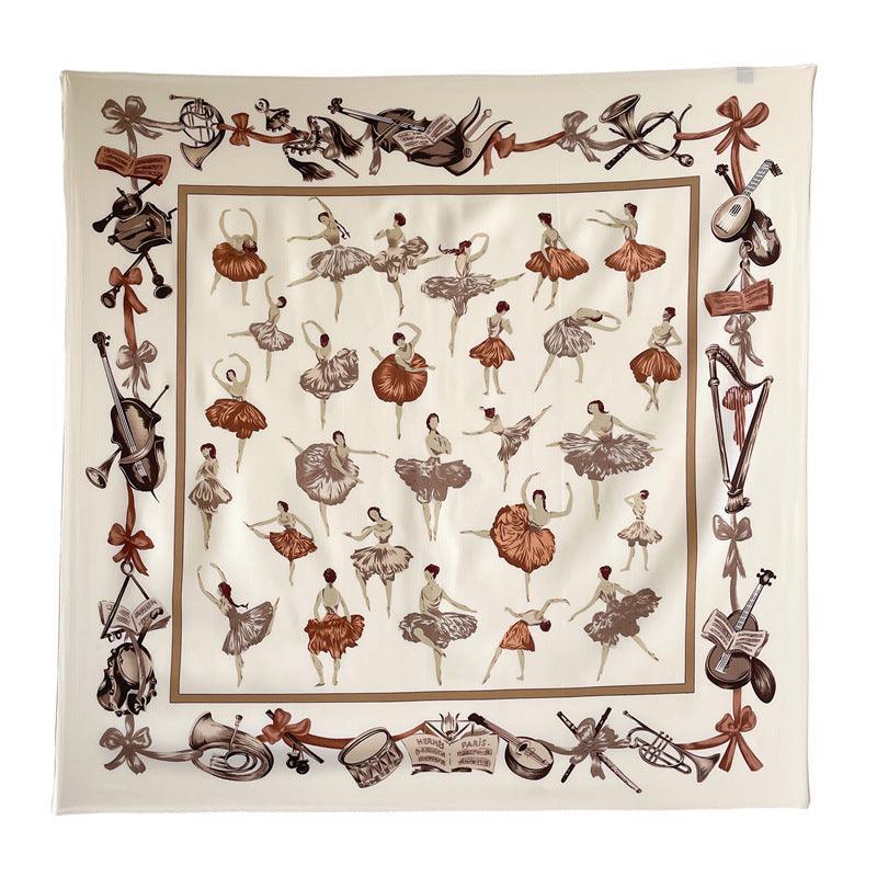 White Elegant Chic Large Satin Scarf | 90x90cm Bandana | Twill Satin Shawl | Perfect Gift for Her, Mother's Day