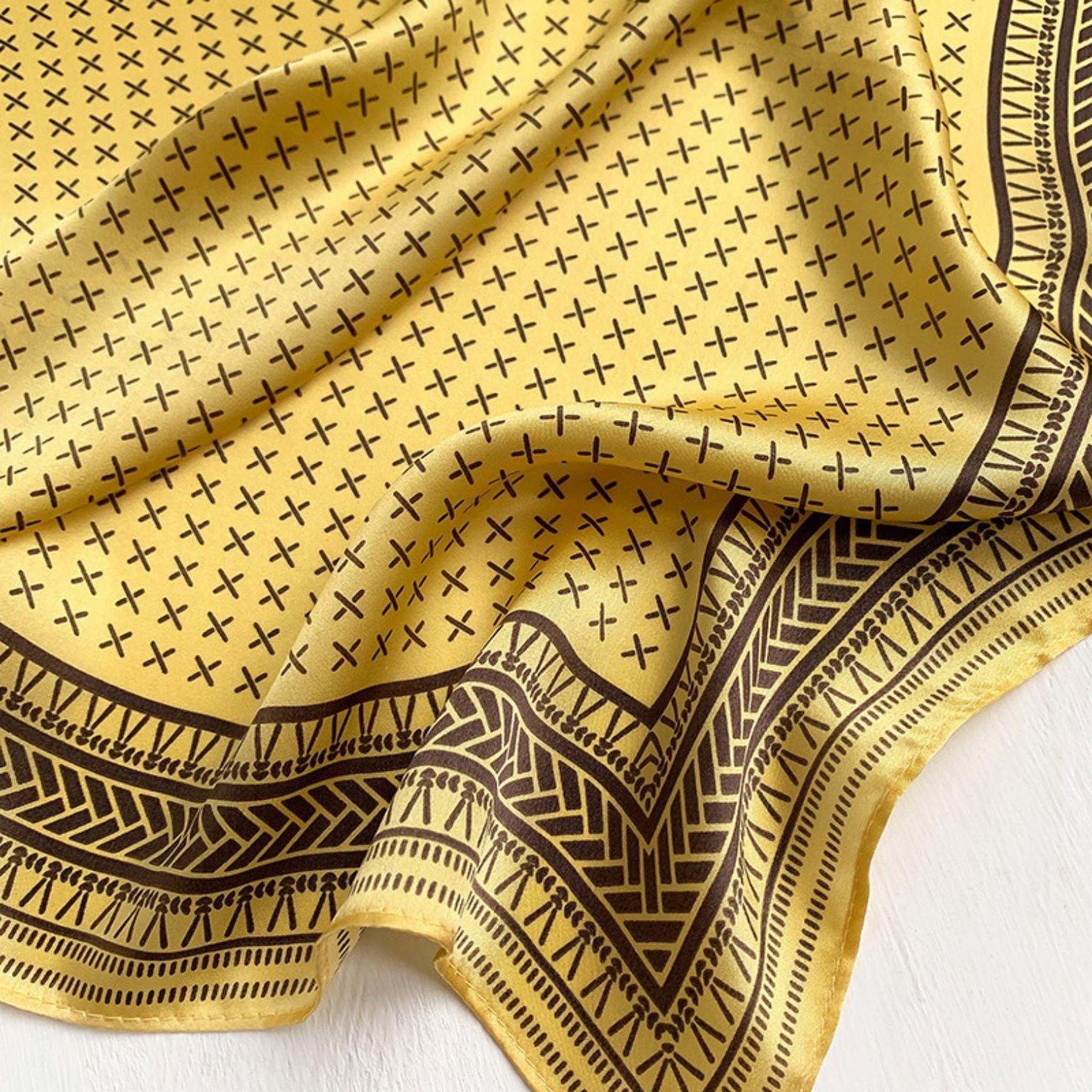 Vintage Style 100% mulberry Silk Scarf/Silk head scarf/Silk hair scarf/Silk neck scarf/Mother's Day Gifts/Bag Accessory/Gift for her