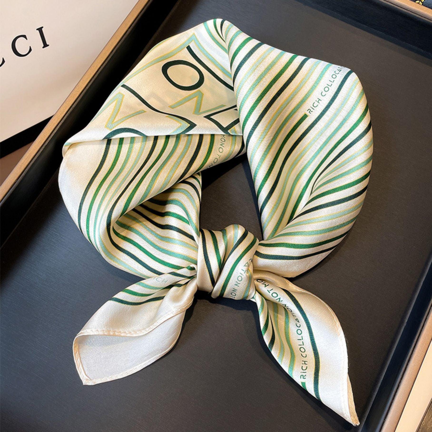 Minimalist Stripe 100% mulberry Silk Scarf/Silk head scarf/Silk hair scarf/Silk neck scarf/Mother's Day Gifts/Bag Accessory/Gift for her