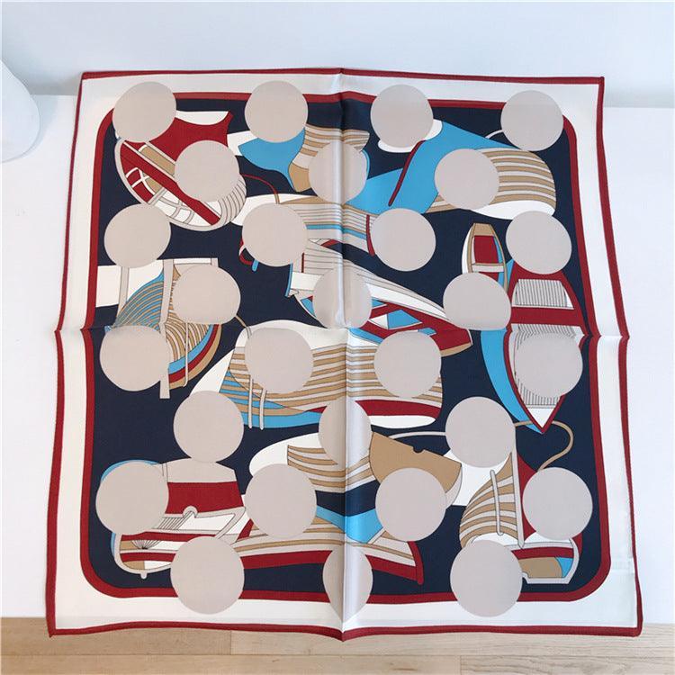 Red polka dot print 100% mulberry Silk Scarf/Silk head scarf/Silk hair scarf/Silk neck scarf/Mother's Day Gifts/Bag Accessory/Gift for her