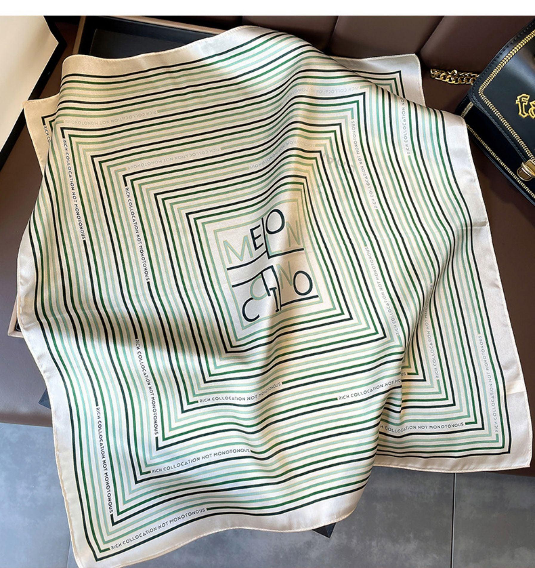 Minimalist Stripe 100% mulberry Silk Scarf/Silk head scarf/Silk hair scarf/Silk neck scarf/Mother's Day Gifts/Bag Accessory/Gift for her