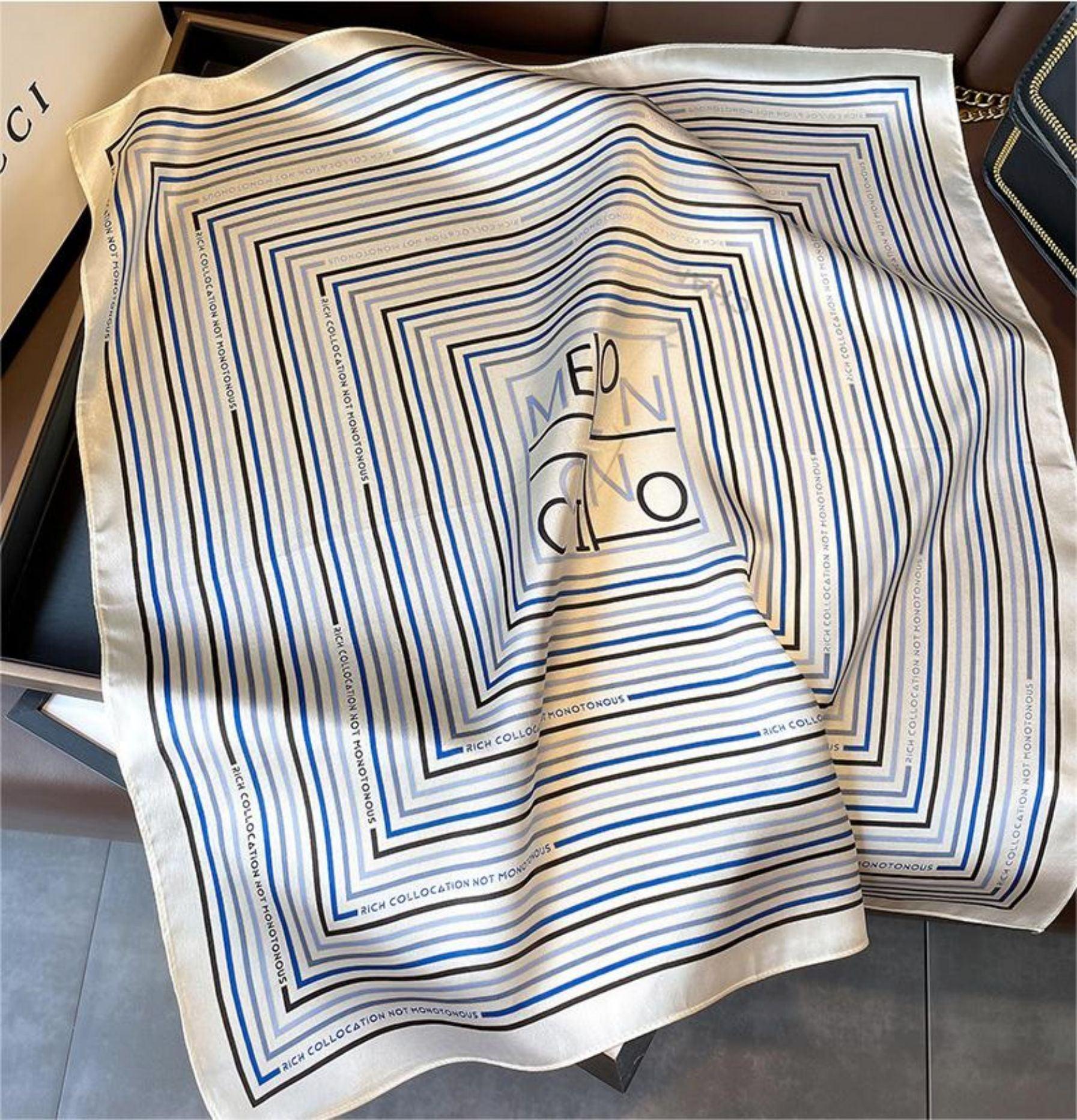 Minimalist Stripe 100% mulberry Silk Scarf/Silk head scarf/Silk hair scarf/Silk neck scarf/Mother's Day Gifts/Bag Accessory/Gift for her