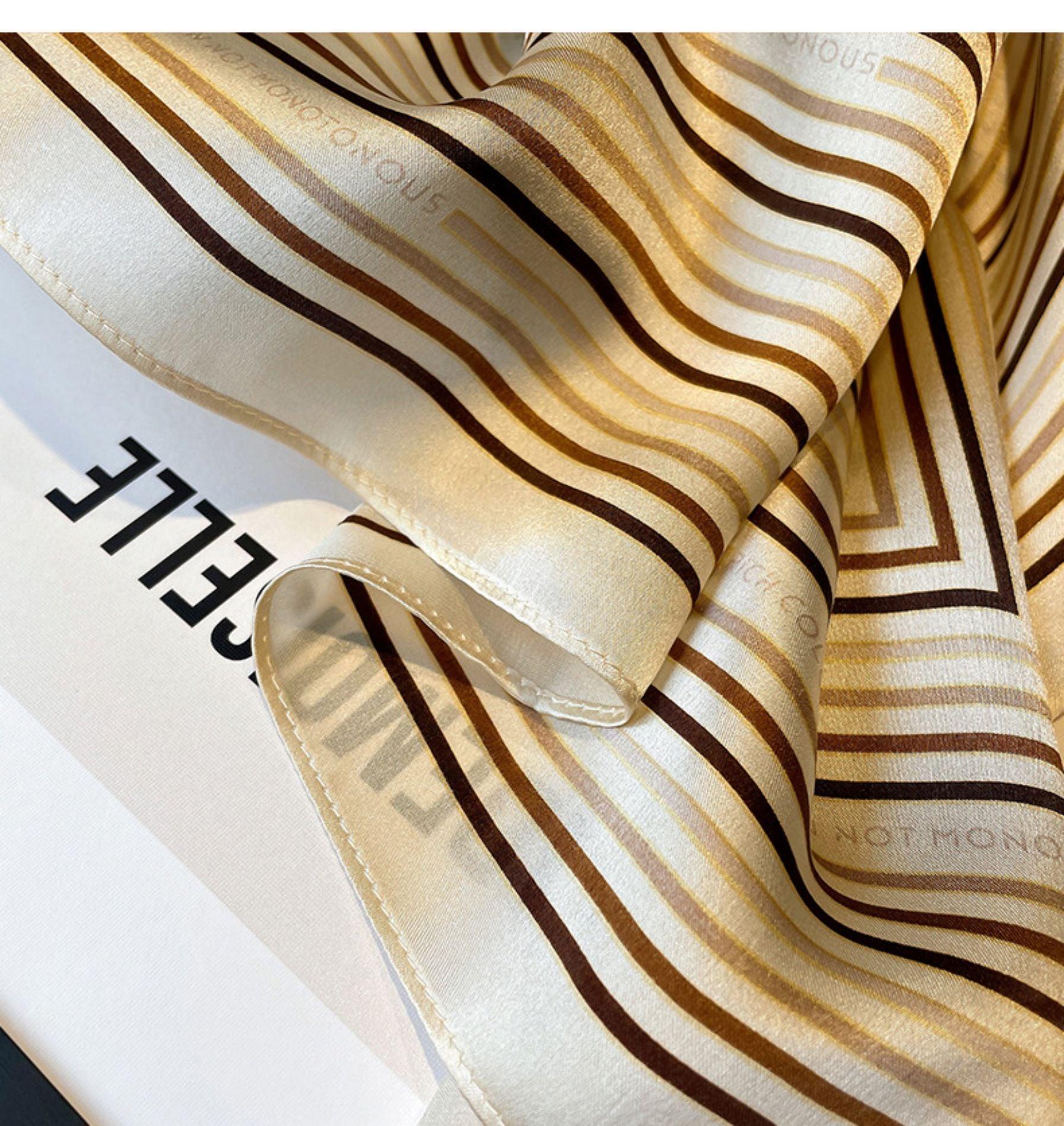 Minimalist Stripe 100% mulberry Silk Scarf/Silk head scarf/Silk hair scarf/Silk neck scarf/Mother's Day Gifts/Bag Accessory/Gift for her