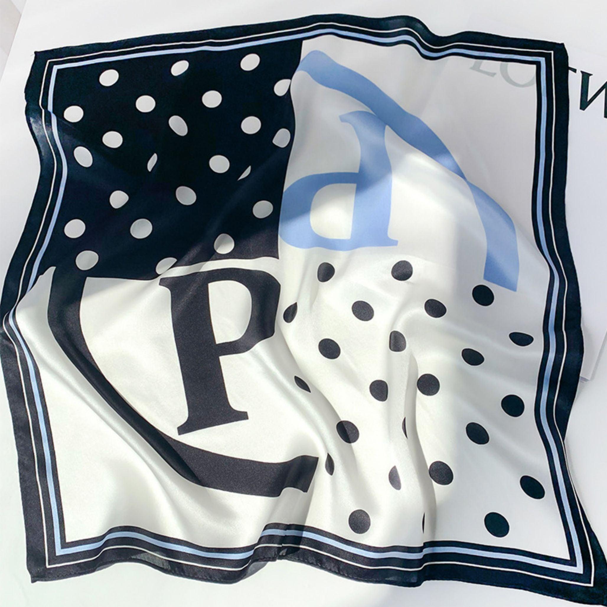 Printed Polka Dots 100% mulberry Silk Scarf/Silk head scarf/Silk hair scarf/Silk neck scarf/Mother's Day Gifts/Bag Accessory/Gift for her