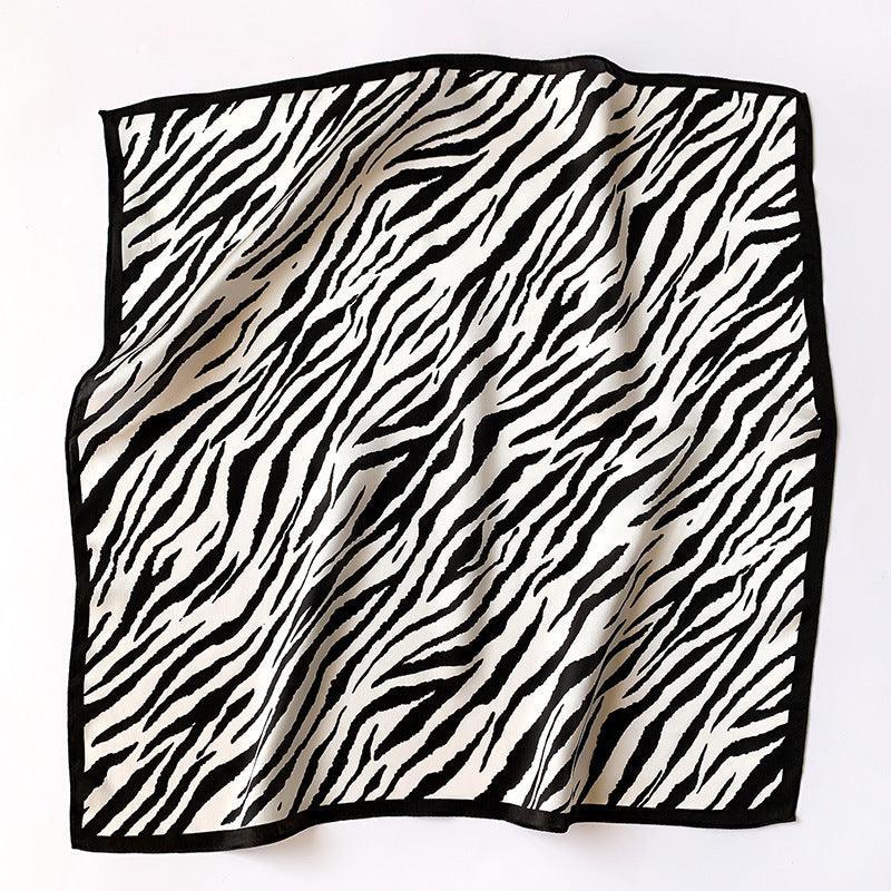 Zebra stripes 100% mulberry Silk Scarf/Silk head scarf/Silk hair scarf/Silk neck scarf/Mother's Day Gifts/Bag Accessory/Gift for her