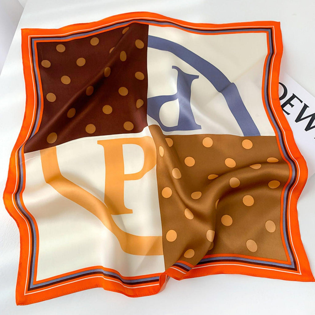 Printed Polka Dots 100% mulberry Silk Scarf/Silk head scarf/Silk hair scarf/Silk neck scarf/Mother's Day Gifts/Bag Accessory/Gift for her