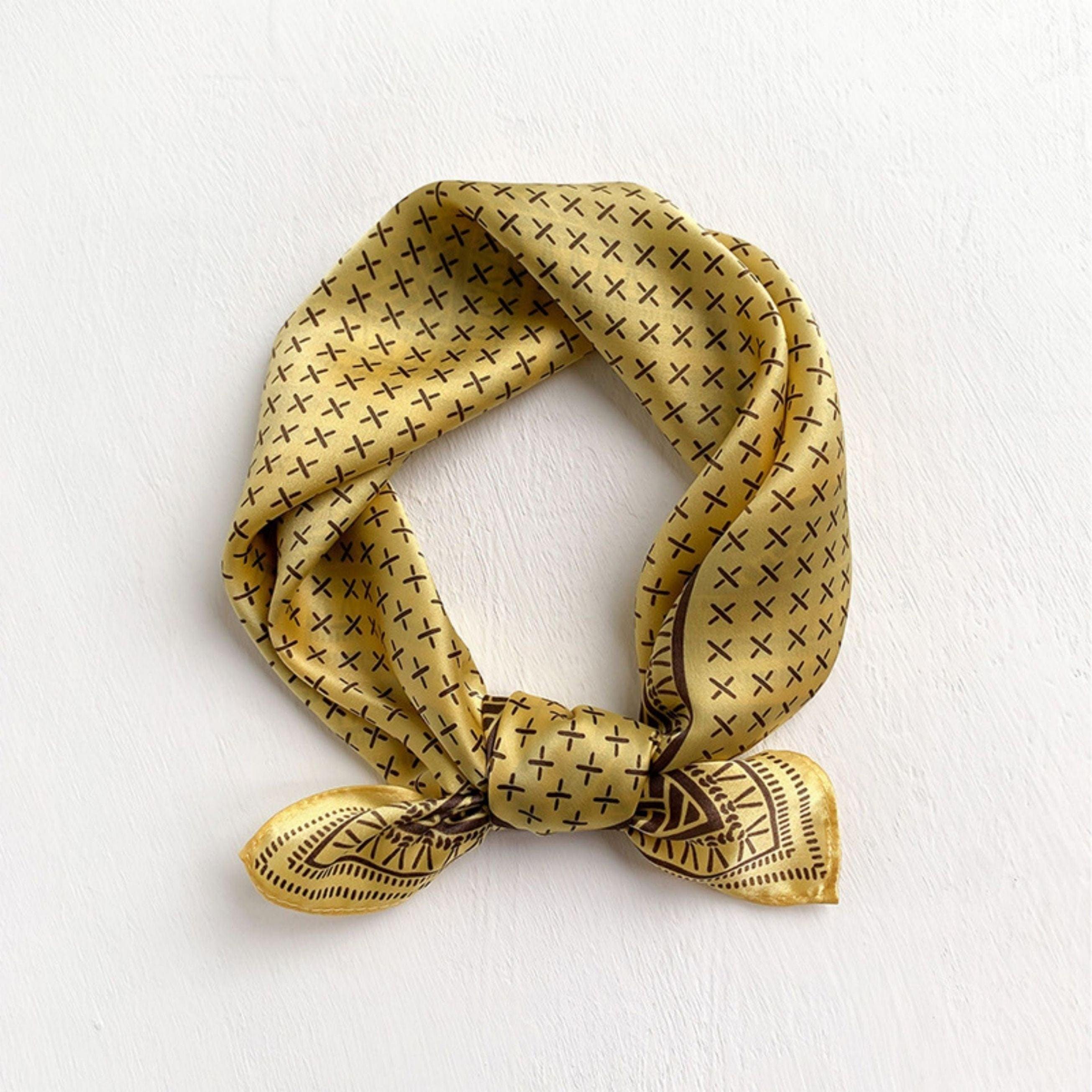 Vintage Style 100% mulberry Silk Scarf/Silk head scarf/Silk hair scarf/Silk neck scarf/Mother's Day Gifts/Bag Accessory/Gift for her