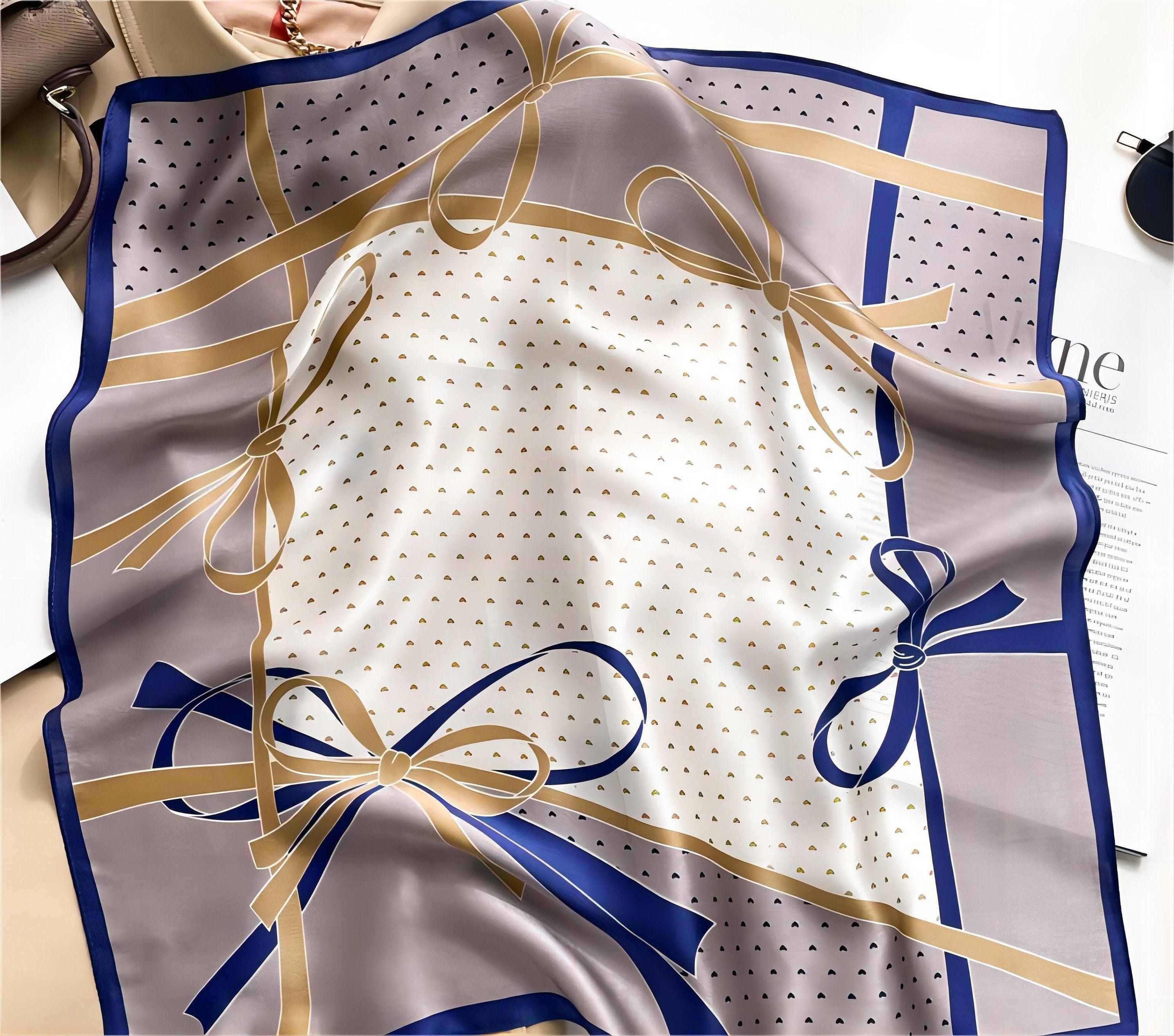 Little Love Chart Pattern print 100% mulberry Silk Scarf/Silk hair scarf/Silk neck scarf/Mother's Day Gifts/Bag Accessory/Gift for her