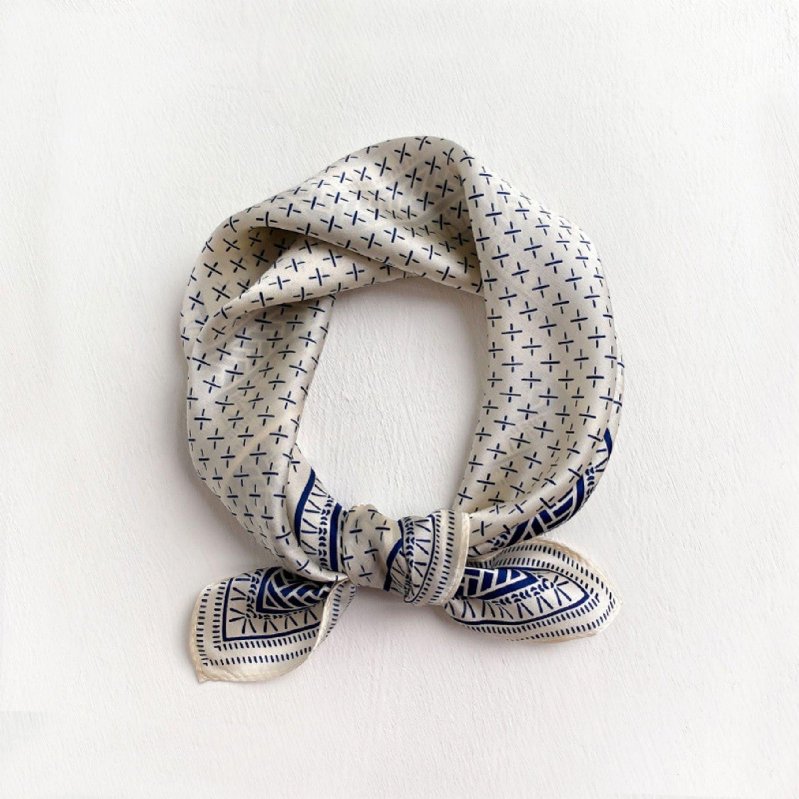 Vintage Style 100% mulberry Silk Scarf/Silk head scarf/Silk hair scarf/Silk neck scarf/Mother's Day Gifts/Bag Accessory/Gift for her