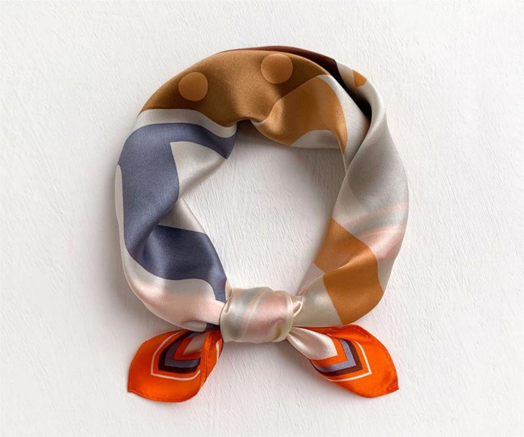 Printed Polka Dots 100% mulberry Silk Scarf/Silk head scarf/Silk hair scarf/Silk neck scarf/Mother's Day Gifts/Bag Accessory/Gift for her