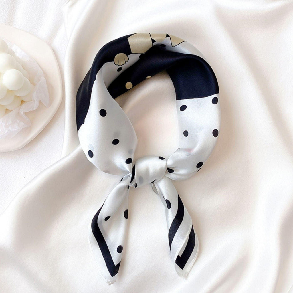 Cute cats 100% Mulberry Silk Scarf/Silk head scarf/Silk hair scarf/Silk neck scarf/Mother's Day Gifts/Bag Accessory/Gift for her